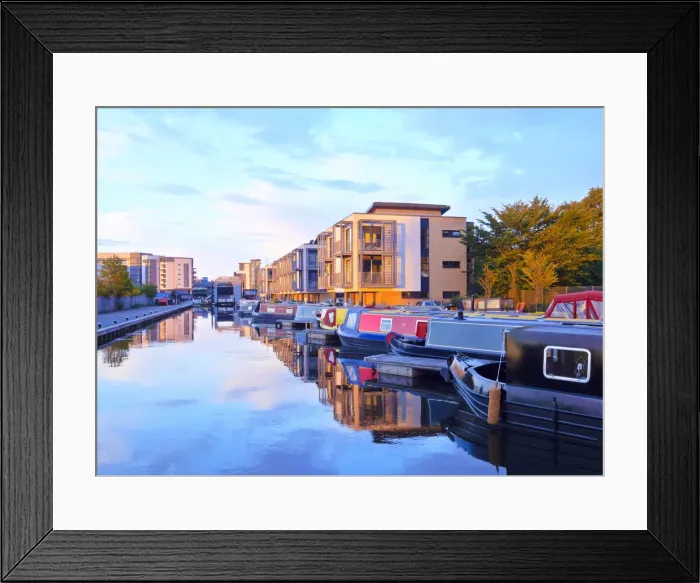 Framed Print : UK, Scotland, Lothian, Edinburgh, Edinburgh Quay and the Lochrin Basin, Boats on Framed Print : UK, Scotland, Lothian, Edinburgh, Edinburgh Quay and the Lochrin Basin, Boats on