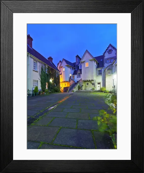 Framed Print : UK, Scotland, Lothian, Edinburgh, Twilight view of the White Horse Close Framed Print : UK, Scotland, Lothian, Edinburgh, Twilight view of the White Horse Close