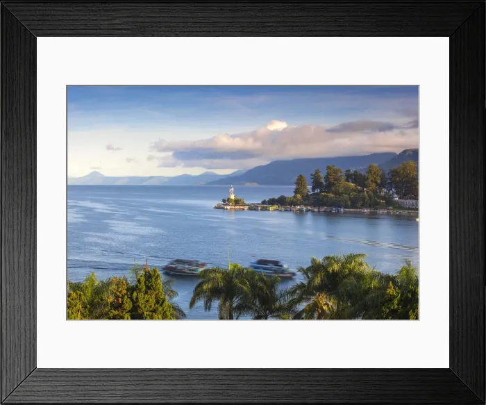Framed Print : Indonesia, Sumatra, Samosir Island, Lake Toba, Parapat Framed Print : Indonesia, Sumatra, Samosir Island, Lake Toba, Parapat