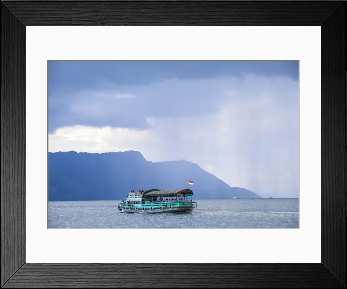 Framed Print : Indonesia, Sumatra, Lake Toba, Samosir Island, Tuk Tuk Ferry Framed Print : Indonesia, Sumatra, Lake Toba, Samosir Island, Tuk Tuk Ferry