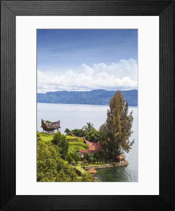 Framed Print : Indonesia, Sumatra, Samosir Island, Tuk Tuk, Lake Toba, Batak tombs Framed Print : Indonesia, Sumatra, Samosir Island, Tuk Tuk, Lake Toba, Batak tombs
