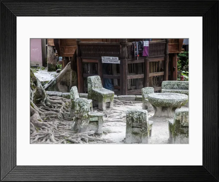 Framed Print : Indonesia, Sumatra, Samosir Island, Lake Toba, Ambarita, Siallagan village, Ancient Framed Print : Indonesia, Sumatra, Samosir Island, Lake Toba, Ambarita, Siallagan village, Ancient