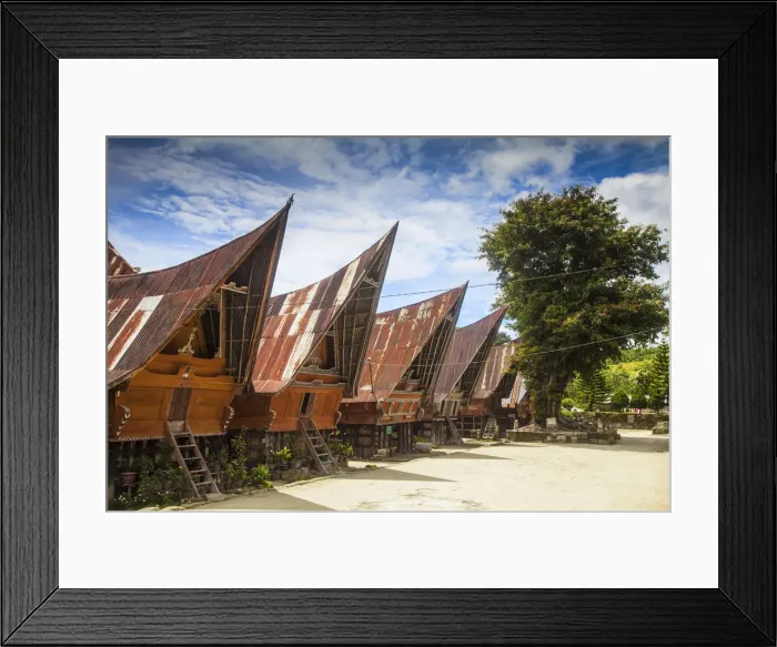 Framed Print : Indonesia, Sumatra, Samosir Island, Lake Toba, Ambarita, Siallagan village, Ancient Framed Print : Indonesia, Sumatra, Samosir Island, Lake Toba, Ambarita, Siallagan village, Ancient