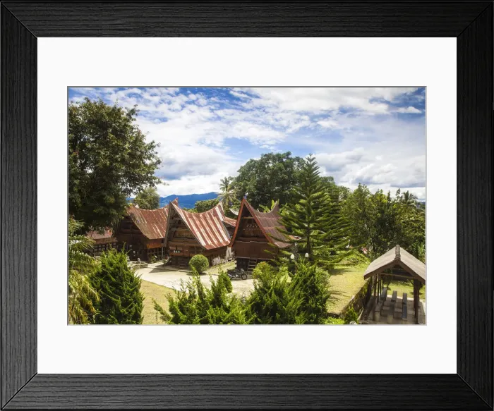 Framed Print : Indonesia, Sumatra, Samosir Island, Lake Toba, Ambarita, Siallagan village, Ancient Framed Print : Indonesia, Sumatra, Samosir Island, Lake Toba, Ambarita, Siallagan village, Ancient