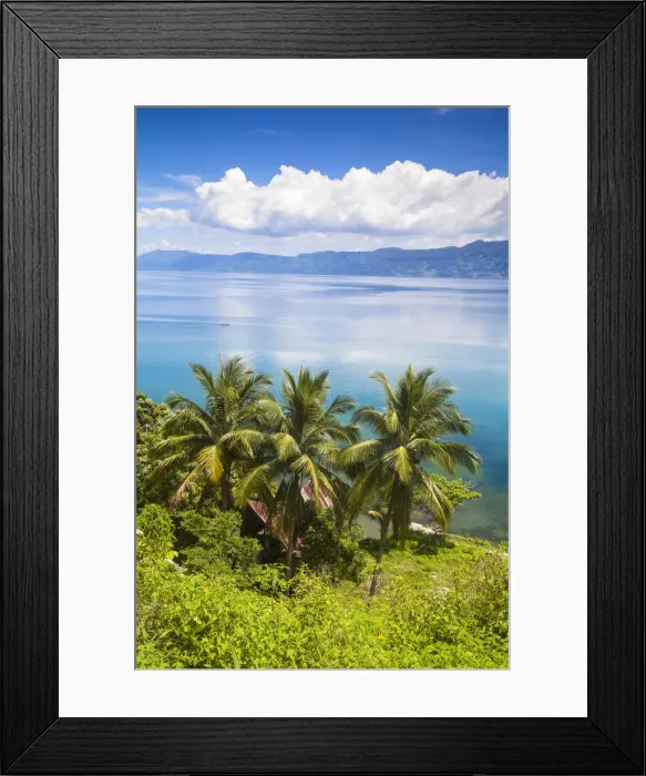 Framed Print : Indonesia, Sumatra, Samosir Island, Lake Toba