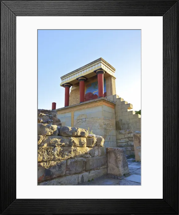 Framed Print : North Entrance With A Charging Bull And Olive Tree Fresco, The Minoan Palace Of Knossos Framed Print : North Entrance With A Charging Bull And Olive Tree Fresco, The Minoan Palace Of Knossos