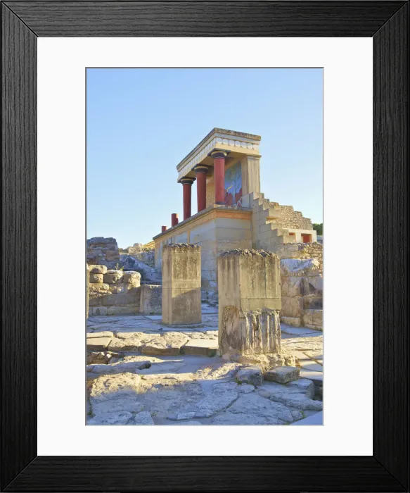 Framed Print : North Entrance With A Charging Bull And Olive Tree Fresco, The Minoan Palace Of Knossos Framed Print : North Entrance With A Charging Bull And Olive Tree Fresco, The Minoan Palace Of Knossos