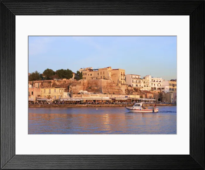 Framed Print : Fishing Boat In The Venetian Harbour, Chania, Crete, Greek Islands, Greece, Europe Framed Print : Fishing Boat In The Venetian Harbour, Chania, Crete, Greek Islands, Greece, Europe