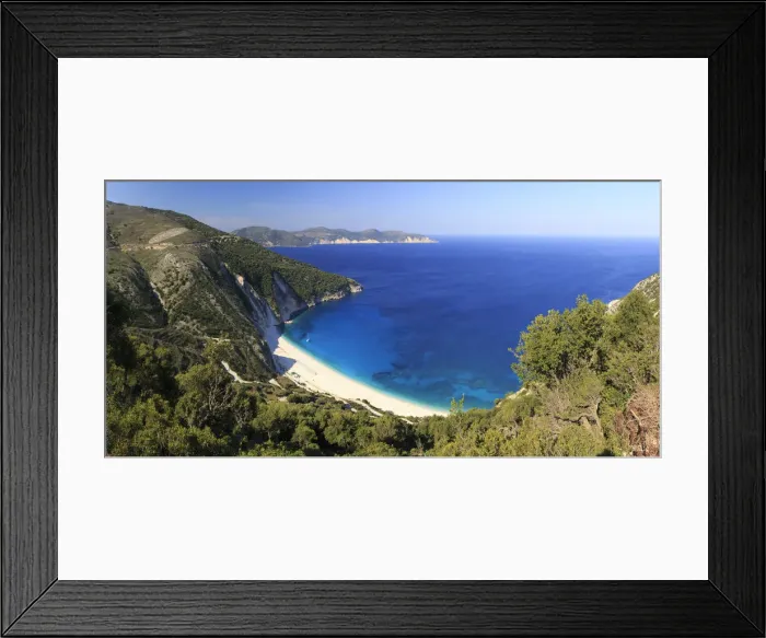 Framed Print : Greece, Ionian Islands, Kefalonia, Myrtos Beach