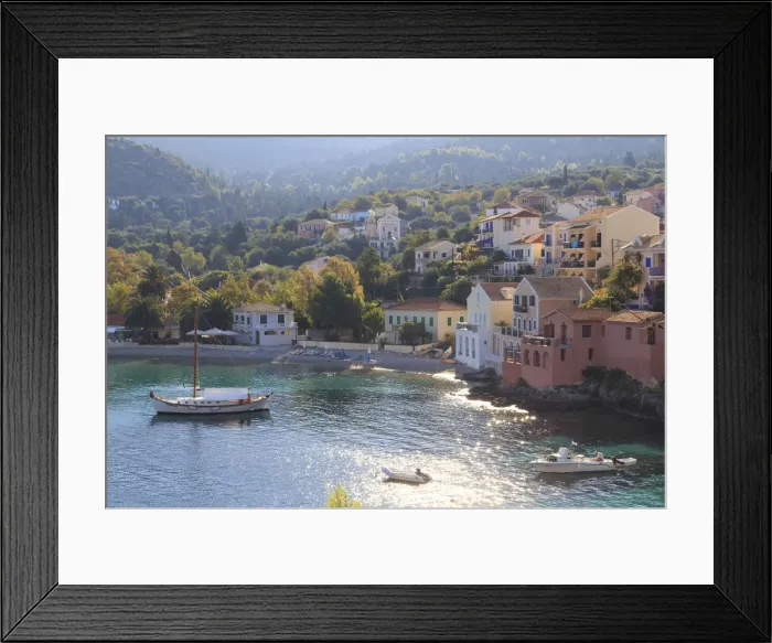 Framed Print : Greece, Ionian Islands, Kefalonia, Fiscardo Vilage Framed Print : Greece, Ionian Islands, Kefalonia, Fiscardo Vilage