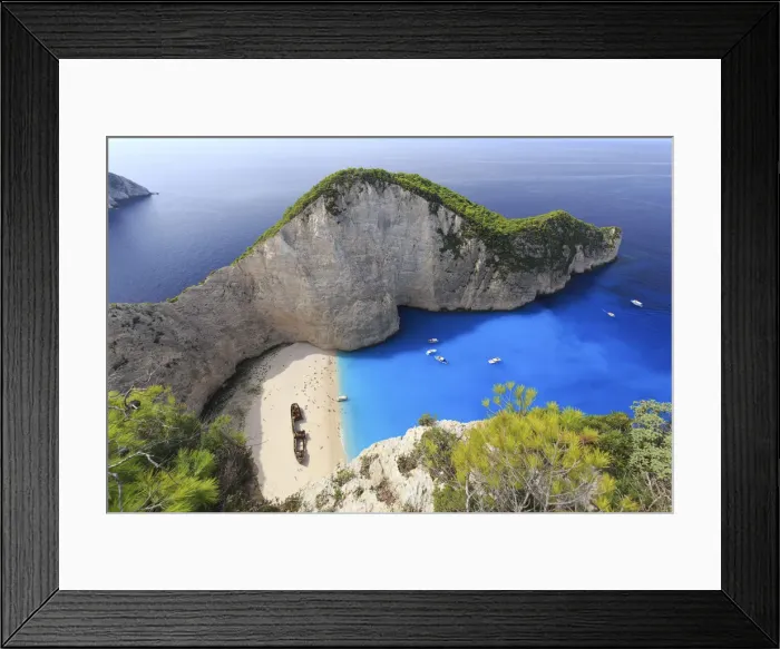 Framed Print : Greece, Ionian Islands, Zakynthos, Navagio (shipwreck) beach Framed Print : Greece, Ionian Islands, Zakynthos, Navagio (shipwreck) beach