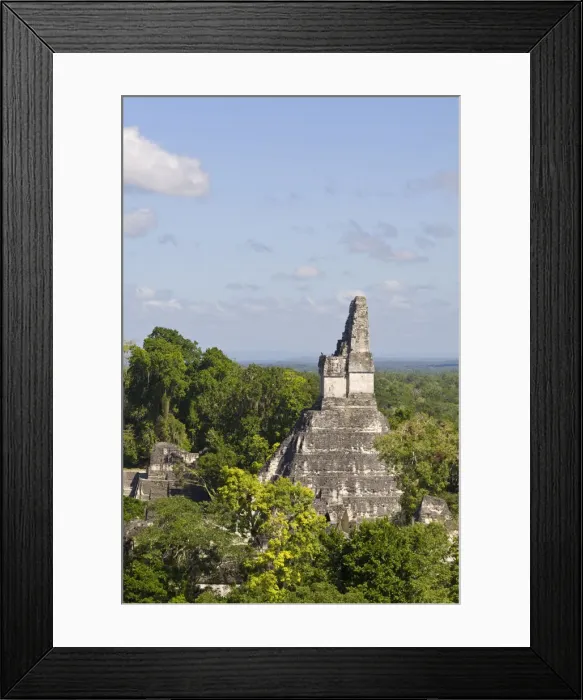 Framed Print : Guatemala, El Peten, Tikal, view from Temple V