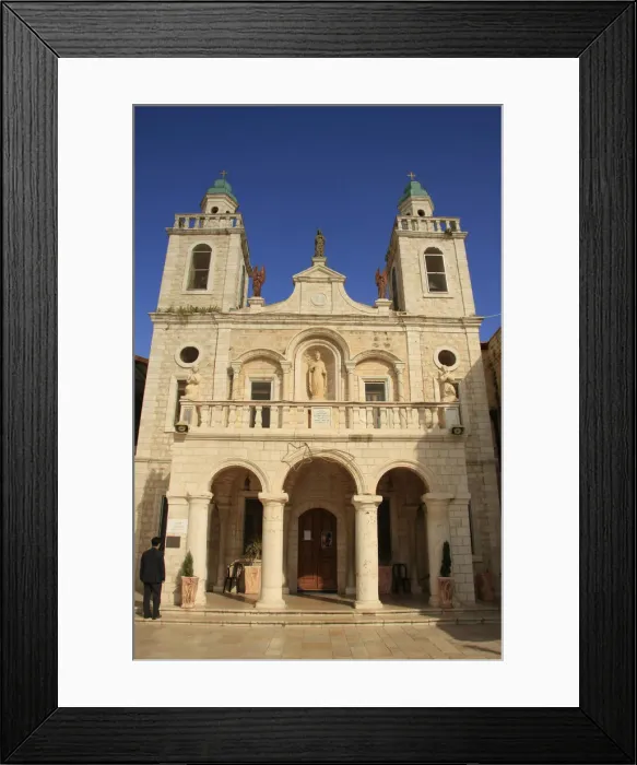 Framed Print : Israel, Lower Galilee, the Franciscan Church at Kafr Cana mark the place where Jesus Framed Print : Israel, Lower Galilee, the Franciscan Church at Kafr Cana mark the place where Jesus