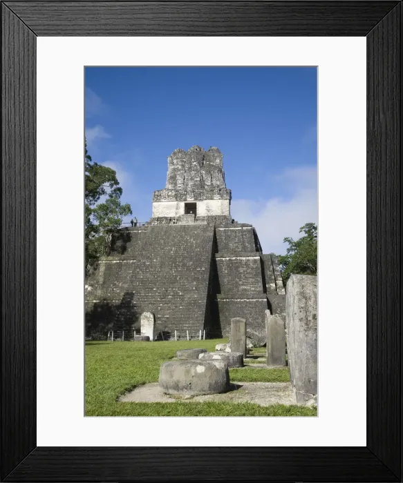 Framed Print : Guatemala, El Peten, Tikal, Gran Plaza, Temple 11 Framed Print : Guatemala, El Peten, Tikal, Gran Plaza, Temple 11