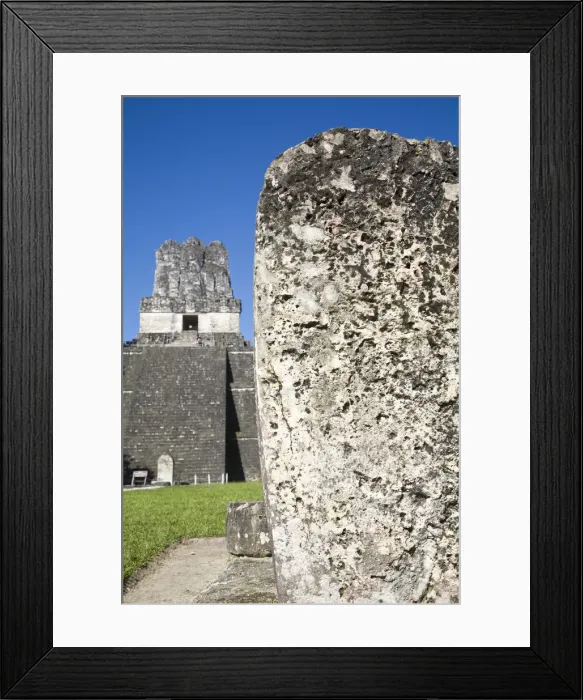 Framed Print : Guatemala, El Peten, Tikal, Gran Plaza, Temple 11 Framed Print : Guatemala, El Peten, Tikal, Gran Plaza, Temple 11