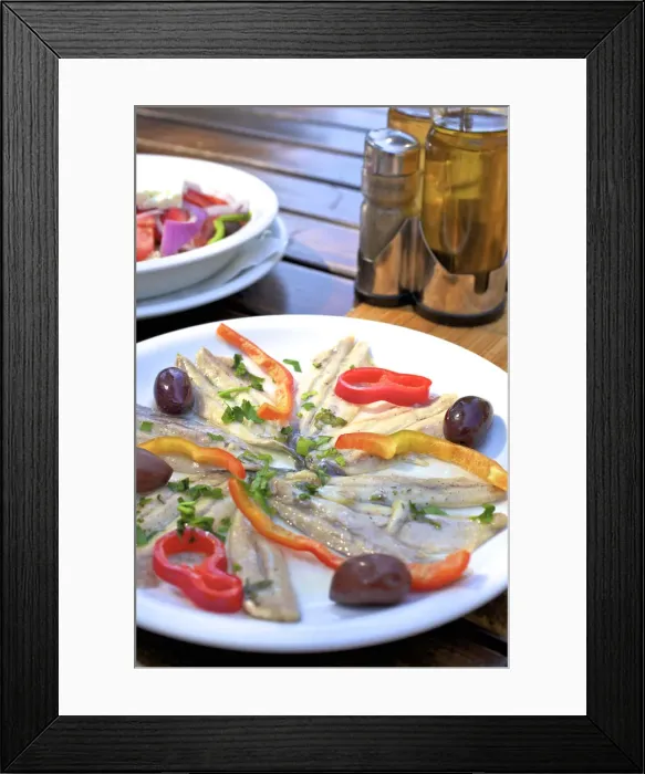 Framed Print : Marinated Whitebait, Paxos, The Ionian Islands, Greek Islands, Greece, Europe Framed Print : Marinated Whitebait, Paxos, The Ionian Islands, Greek Islands, Greece, Europe