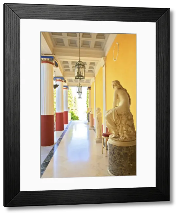 Framed Print : Statues at Achilleion Palace, Corfu, The Ionian Islands, Greek Islands, Greece, Europe Framed Print : Statues at Achilleion Palace, Corfu, The Ionian Islands, Greek Islands, Greece, Europe