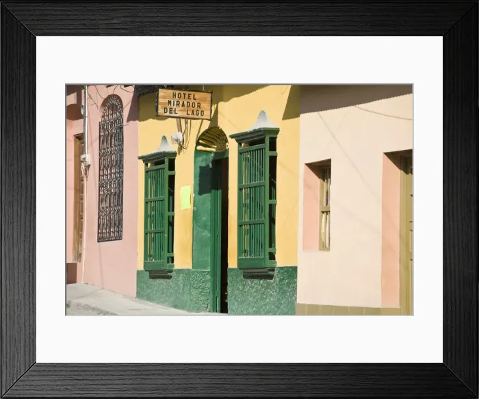 Framed Print : Guatemala, El Peten, Flores, Hotel Mirador del Lago Framed Print : Guatemala, El Peten, Flores, Hotel Mirador del Lago