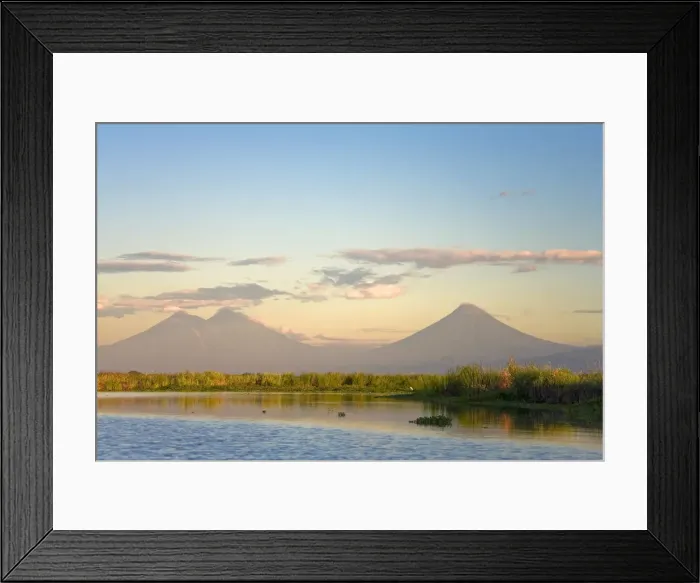 Framed Print : Agua and Pacaya Volcanoes, Monterrico-Hawaii Nature Reserve (Monterrico-Hawaii Biotopo) Framed Print : Agua and Pacaya Volcanoes, Monterrico-Hawaii Nature Reserve (Monterrico-Hawaii Biotopo)