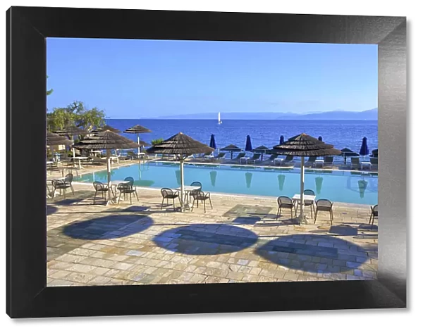 Hotel Swimming Pool, Paxos, The Ionian Islands, Greek Islands, Greece, Europe