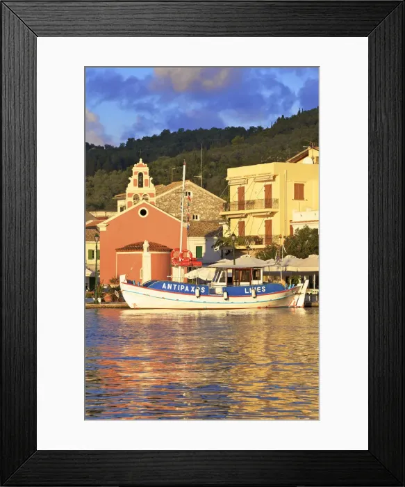 Framed Print : Gaios Harbour, Paxos, The Ionian Islands, Greek Islands, Greece, Europe