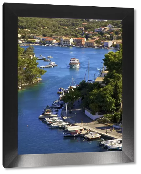 View Over Gaios Harbour, Paxos, The Ionian Islands, Greek Islands, Greece, Europe