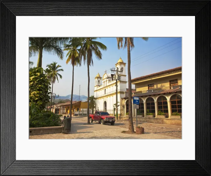 Framed Print : Honduras, Copan Ruinas, Parque Central Framed Print : Honduras, Copan Ruinas, Parque Central
