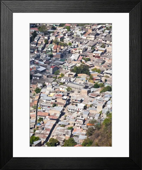Framed Print : Honduras, Tegucigalpa, View of city from Park Naciones Unidas El Pichacho (United Framed Print : Honduras, Tegucigalpa, View of city from Park Naciones Unidas El Pichacho (United