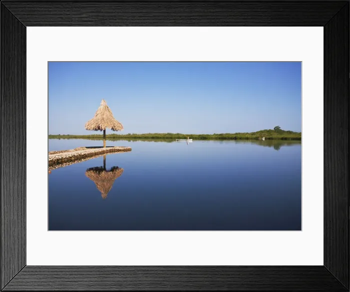 Framed Print : Honduras, Bay Islands, Utila, Oyster bed lagoon