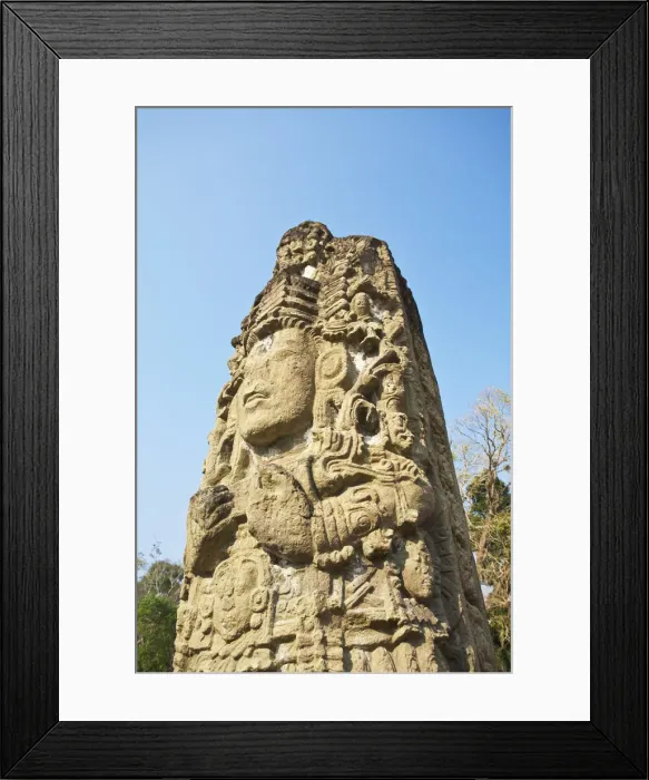 Framed Print : Honduras, Copan Ruinas, Copan Ruins, The Great Plaza, Stela A, 731 A. D Framed Print : Honduras, Copan Ruinas, Copan Ruins, The Great Plaza, Stela A, 731 A. D