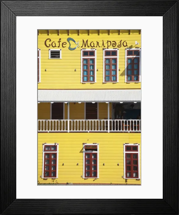 Framed Print : Honduras, Bay Islands, Utila, Cafe Mariposa Framed Print : Honduras, Bay Islands, Utila, Cafe Mariposa