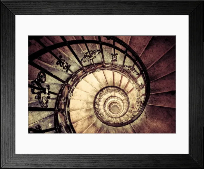 Framed Print : Hungary, Budapest, St. Stephen Cathedral (Szent Istvan Bazilika), Staircase to Dome