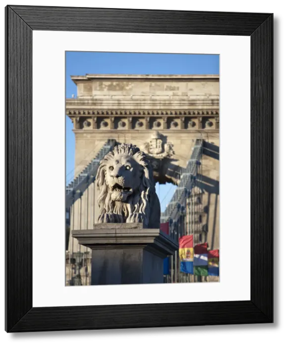 Framed Print : Chain Bridge Detail, Budapest, Hungary Framed Print : Chain Bridge Detail, Budapest, Hungary