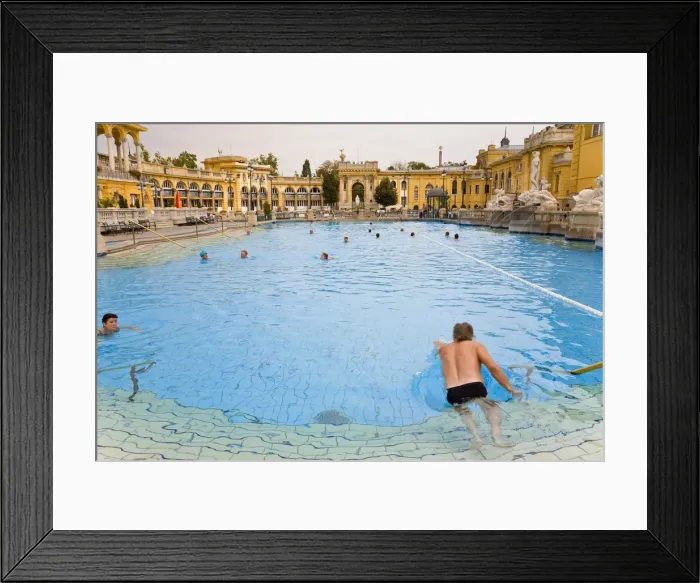 Framed Print : Thermal baths & pools, Szechenyi Baths, Budapest, Hungary Framed Print : Thermal baths & pools, Szechenyi Baths, Budapest, Hungary
