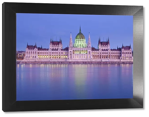 Hungary, Budapest, Parliament and Danube River