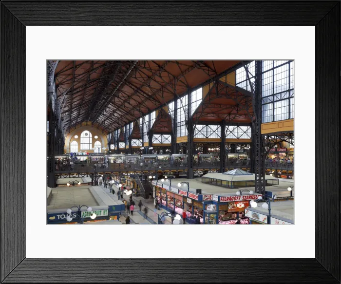 Framed Print : Hungary, Budapest, Great Central Market (Nagycsarnok) Framed Print : Hungary, Budapest, Great Central Market (Nagycsarnok)