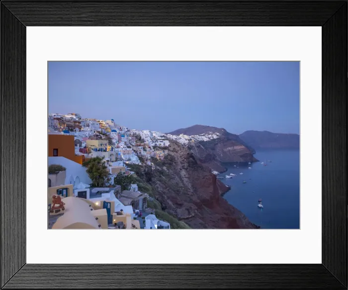 Framed Print : Oia, Santorini (Thira), Cyclades Islands, Greece