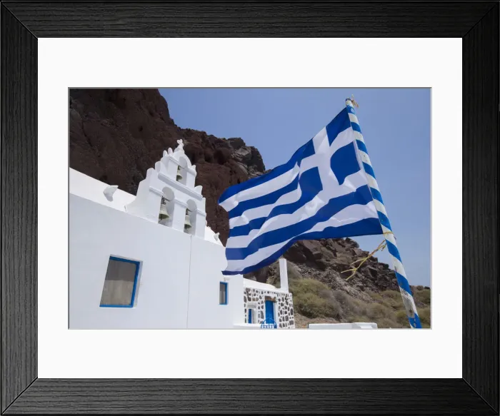 Framed Print : Chapel by red beach, Santorini (Thira), Cyclades Islands, Greece Framed Print : Chapel by red beach, Santorini (Thira), Cyclades Islands, Greece