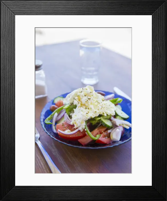 Framed Print : Greek Salad, Ios Island, Cyclades Islands, Greece Framed Print : Greek Salad, Ios Island, Cyclades Islands, Greece