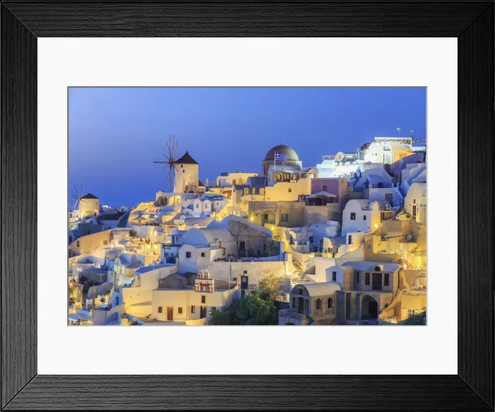 Framed Print : Greece, Cyclades, Oia town Framed Print : Greece, Cyclades, Oia town