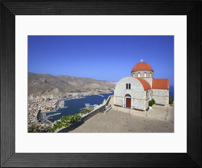 Framed Print : Convent Of Agios Savvas Above Pothia, Kalymnos, Dodecanese, Greek Islands, Greece, Europe Framed Print : Convent Of Agios Savvas Above Pothia, Kalymnos, Dodecanese, Greek Islands, Greece, Europe