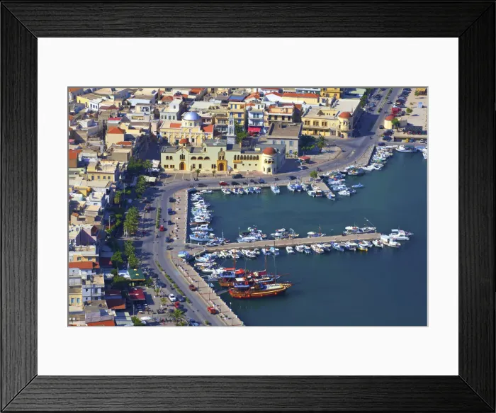 Framed Print : Elevated Angle Above Harbour At Pothia, Kalymnos, Dodecanese, Greek Islands, Greece Framed Print : Elevated Angle Above Harbour At Pothia, Kalymnos, Dodecanese, Greek Islands, Greece