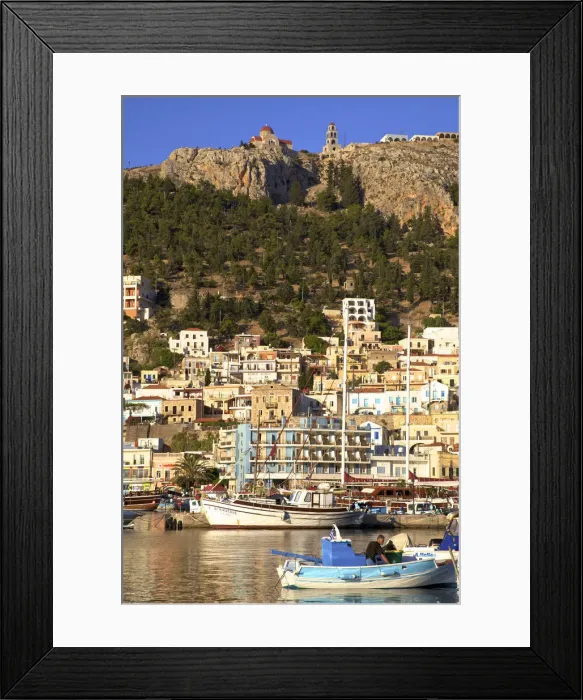 Framed Print : Harbour At Pothia, Kalymnos, Dodecanese, Greek Islands, Greece, Europe
