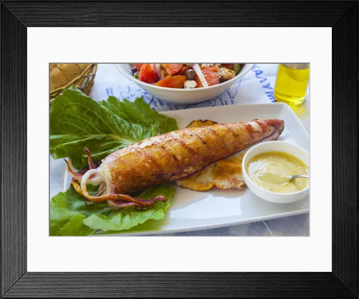 Framed Print : Stuffed Cuttlefish, Kalymnos, Dodecanese, Greek Islands, Greece, Europe Framed Print : Stuffed Cuttlefish, Kalymnos, Dodecanese, Greek Islands, Greece, Europe