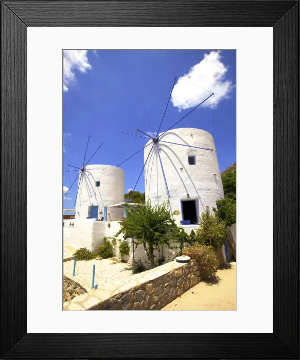 Framed Print : Windmills Converted For Accommodation, Leros, Dodecanese, Greek Islands, Greece, Europe Framed Print : Windmills Converted For Accommodation, Leros, Dodecanese, Greek Islands, Greece, Europe