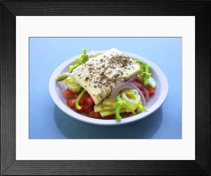 Framed Print : Greek Salad, Leros, Dodecanese, Greek Islands, Greece, Europe