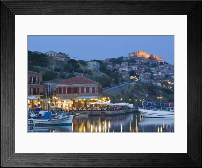 Framed Print : Greece, Northeastern Aegean Islands, Lesvos, (Mytilini)-Mithymna (Molyvos), Fishing Port Framed Print : Greece, Northeastern Aegean Islands, Lesvos, (Mytilini)-Mithymna (Molyvos), Fishing Port