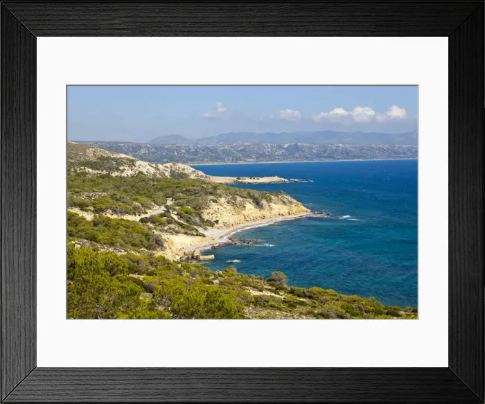Framed Print : Fourin Beach, Rhodes, Greece Framed Print : Fourin Beach, Rhodes, Greece