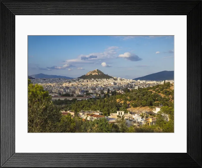 Framed Print : Greece, Attica, Athens, Greece, Attica, Athens, View of Central Athens towards Lykavittos Framed Print : Greece, Attica, Athens, Greece, Attica, Athens, View of Central Athens towards Lykavittos