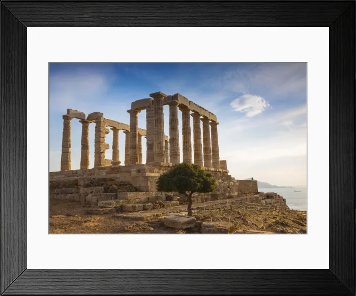 Framed Print : Greece, Attica, Athens, Cape Sounio, Temple of Poseidon Framed Print : Greece, Attica, Athens, Cape Sounio, Temple of Poseidon
